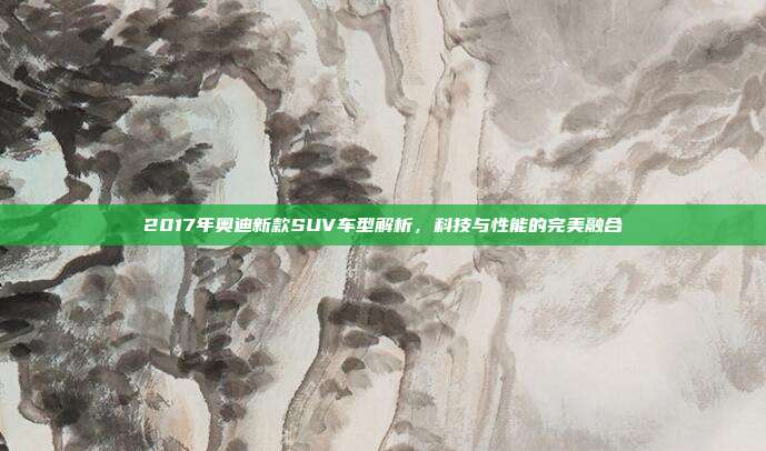 2017年奥迪新款SUV车型解析，科技与性能的完美融合
