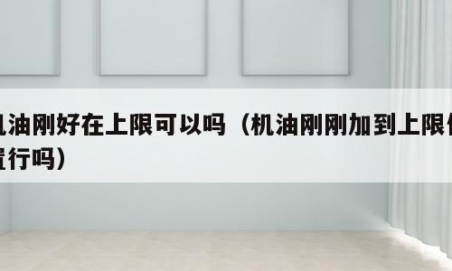 机油刚好在上限可以吗（机油刚刚加到上限位置行吗）
