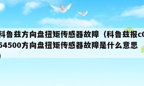 科鲁兹方向盘扭矩传感器故障（科鲁兹报c054500方向盘扭矩传感器故障是什么意思）