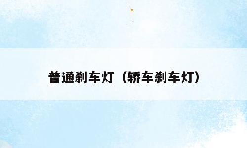 普通刹车灯（轿车刹车灯）
