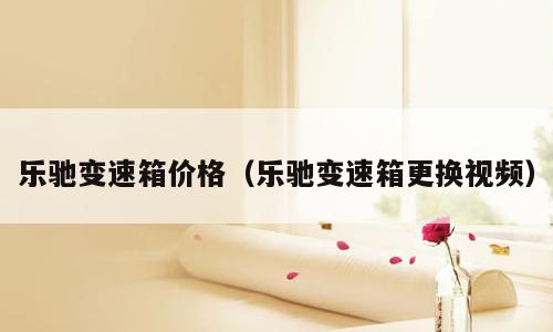乐驰变速箱价格（乐驰变速箱更换视频）