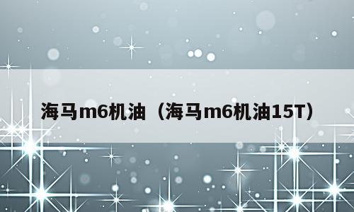海马m6机油（海马m6机油15T）