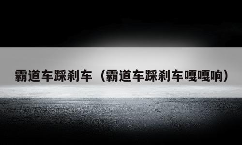 霸道车踩刹车（霸道车踩刹车嘎嘎响）