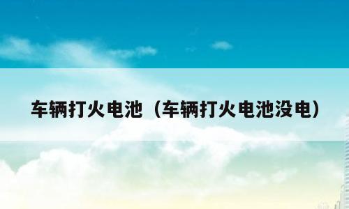 车辆打火电池（车辆打火电池没电）