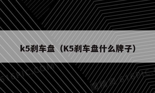 k5刹车盘（K5刹车盘什么牌子）