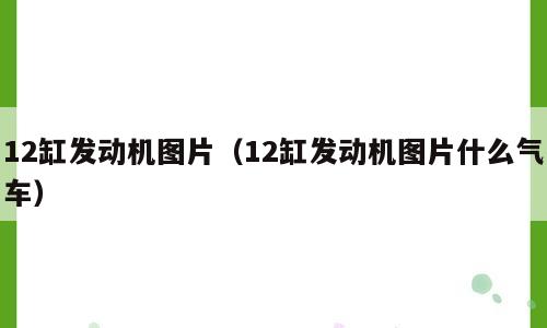 12缸发动机图片（12缸发动机图片什么气车）