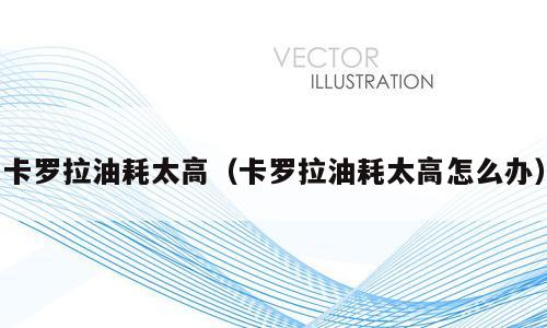 卡罗拉油耗太高（卡罗拉油耗太高怎么办）