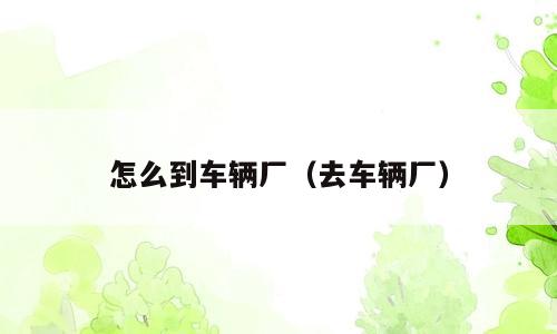 怎么到车辆厂（去车辆厂）
