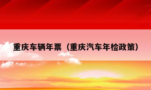 重庆车辆年票（重庆汽车年检政策）