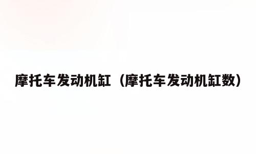 摩托车发动机缸（摩托车发动机缸数）