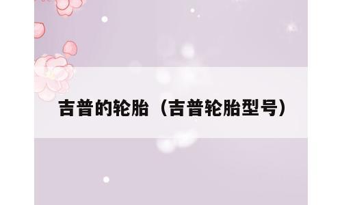 吉普的轮胎（吉普轮胎型号）