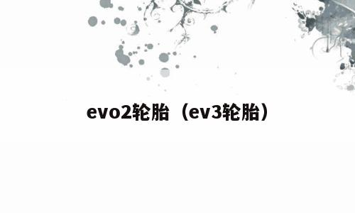 evo2轮胎（ev3轮胎）