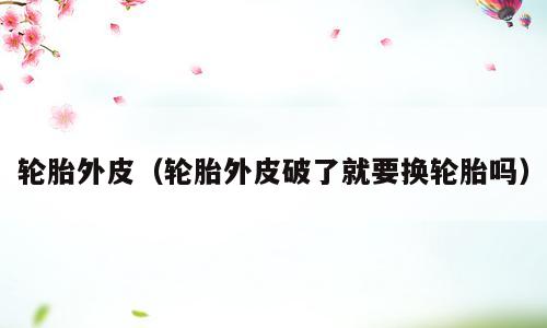 轮胎外皮（轮胎外皮破了就要换轮胎吗）