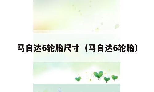 马自达6轮胎尺寸（马自达6轮胎）